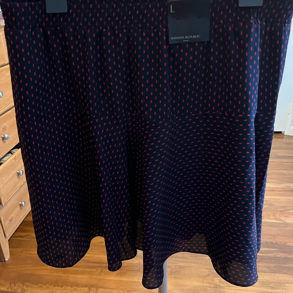 Banana Republic A-Line Skirt in Navy and Red